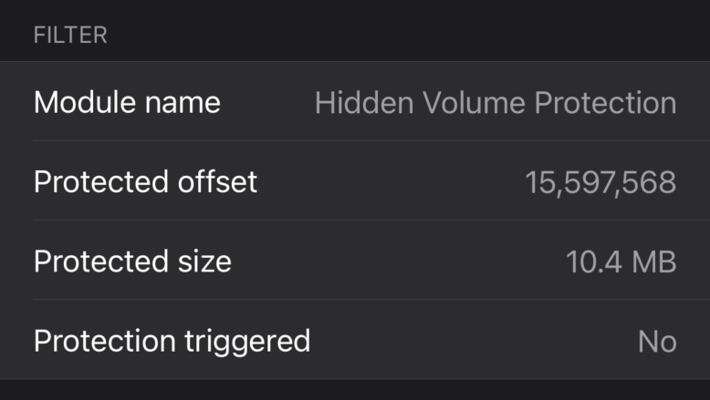 Inspect Hidden Volume Protection