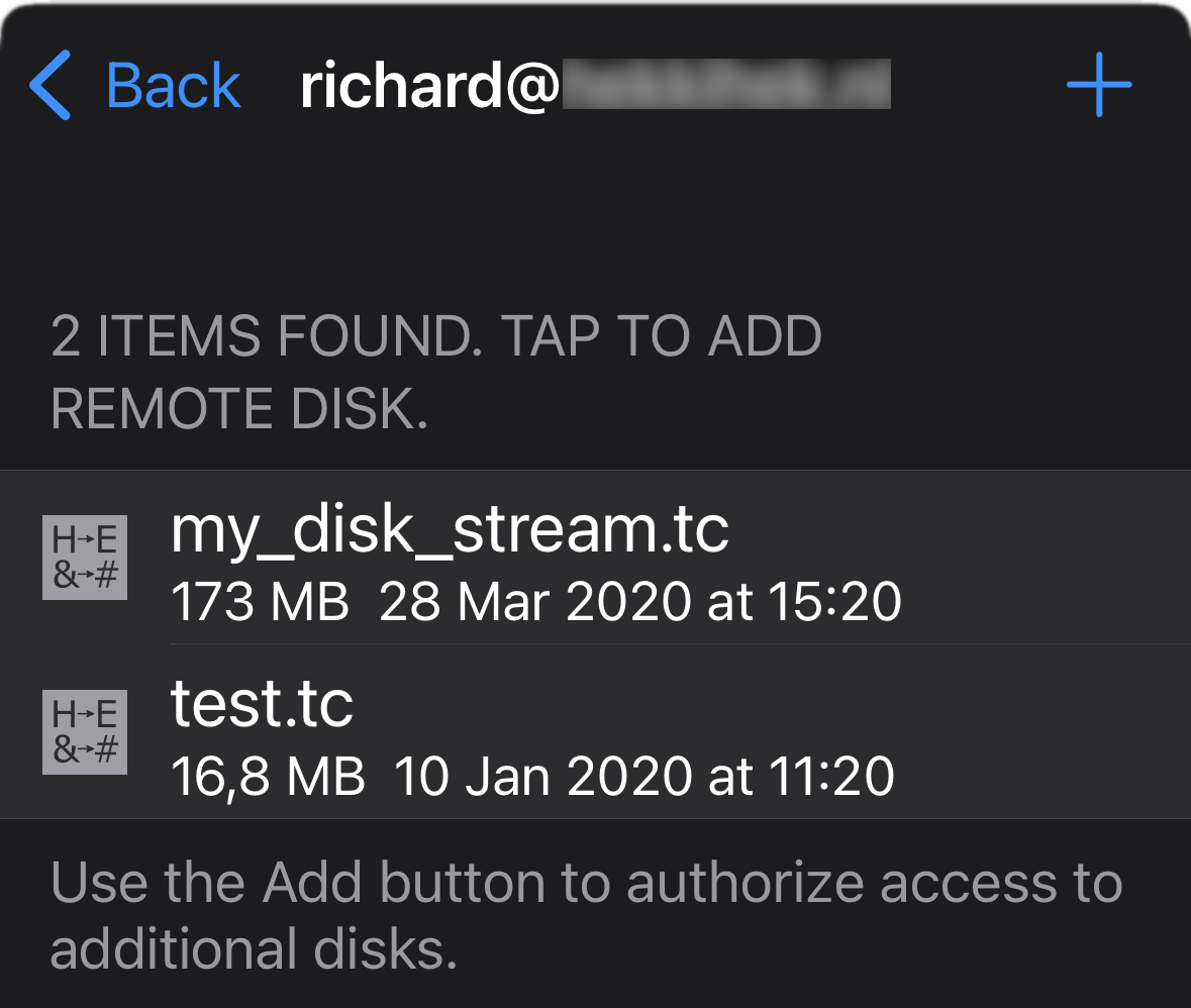 Pick remote disk