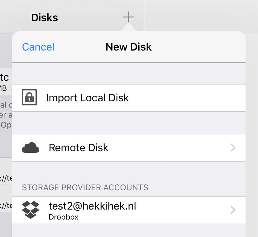 Dropbox New Disk